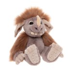 Bearhouse by Charlie Bears Oger  Quarry mit großen Pfoten, spitzen Ohren, einem Horn und viersichtbaren Zähnen