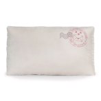 NICI Love Kissen Panda mit Herz, cremebeige Rückseite mit Poststempel