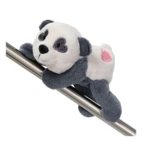 NICI Magnettier Love Panda Bär mit Herz aus schwarz-weißem Plüsch auf einer Metallstange