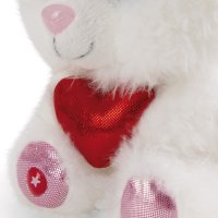 Nici GLUBSCHIS Katze Pawdi Meow Kuscheltier, Detail rotes Herz