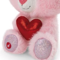 Nici GLUBSCHIS Maus Pinky Luv Kuscheltier, Detail rotes Herz