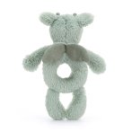 Rückseite Baby Jellycat Drache Bashful Dragon Ringrassel