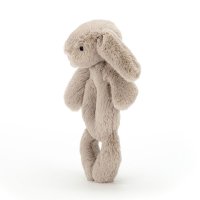 Baby Jellycat Hase Bashful Silver Bunny Ringrassel von der Seite