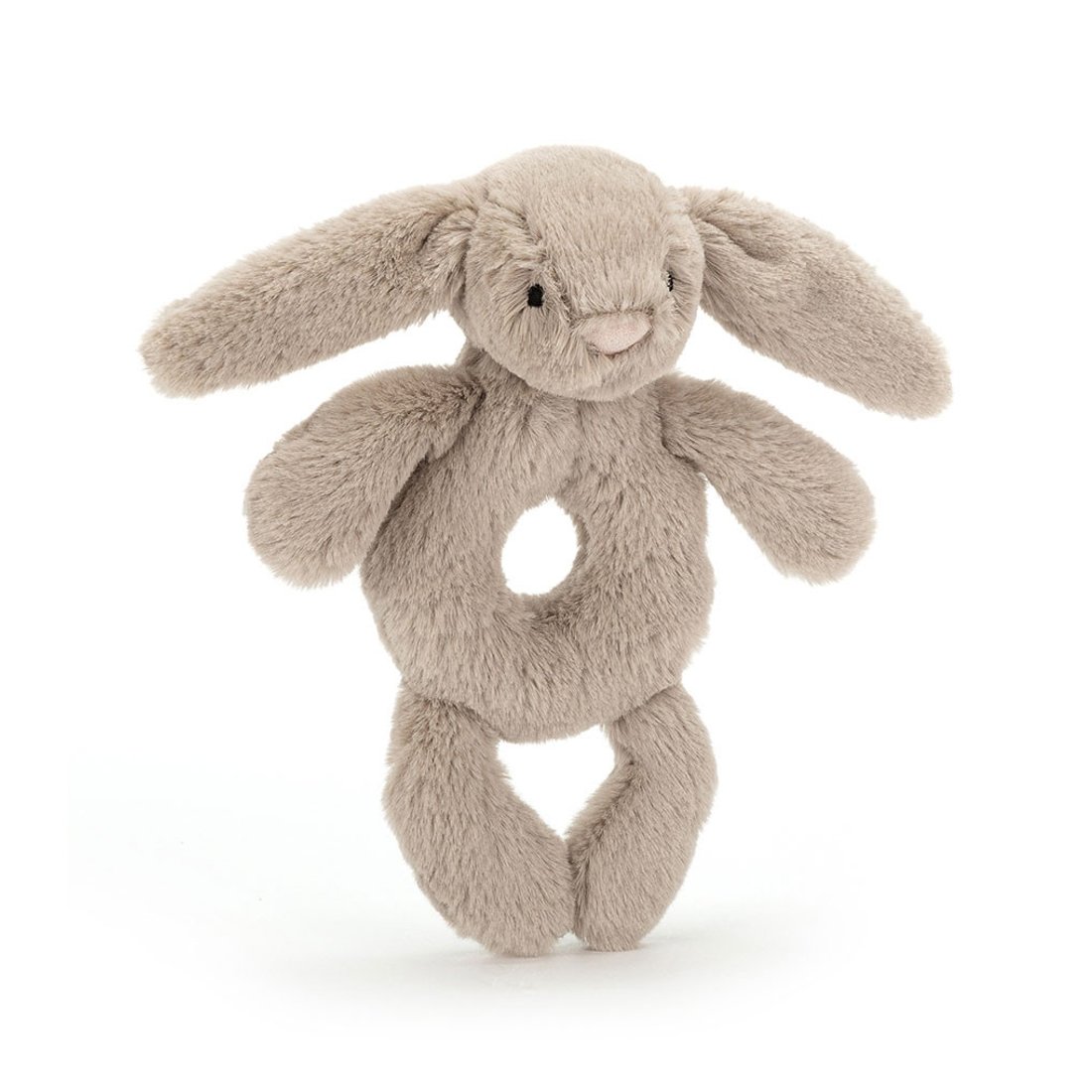 Baby Jellycat Hase Bashful Beige Bunny Ringrassel aus weichem Plüsch