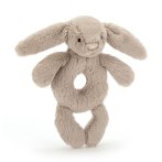 Baby Jellycat Hase Bashful Beige Bunny Ringrassel aus weichem Plüsch