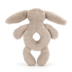 Rückseite Baby Jellycat Hase Bashful Silver Bunny Ringrassel