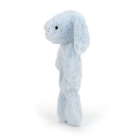 Baby Jellycat Hase Bashful Blue Bunny Ringrassel von der Seite