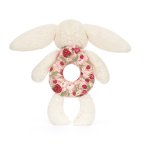 Rückseite Baby Jellycat Hase Bashful Cream Bunny Berry Ringrassel