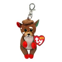 Ty Beanie Bellies Schlüsselanhänger Weihnachtself Elfonso mit Metallclip