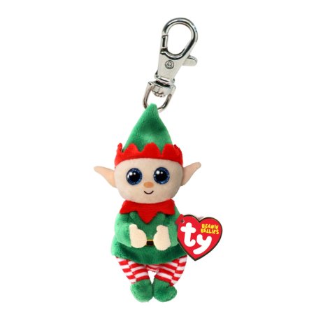 Ty Beanie Bellies Schlüsselanhänger Weihnachtself Elfonso mit Metallclip