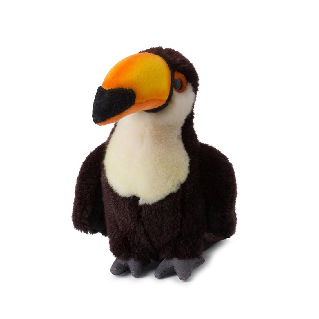 WWF Classic Collection Tukan aus schwarzem Plüsch mit weißer Brust und einem großen, gelben Schnabel