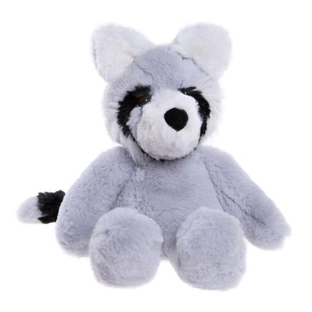 Bear & Me by Charlie Bears Waschbär Riley Raccoon aus hellgrauem Plüsch mit schwarzen Abzeichen und Knopfaugen