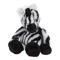 Bear & Me by Charlie Bears Zebra Zizi aus schwarz-weißem Plüsch mit weißen Innenohren und schwarzen Hufen