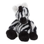 Bear & Me by Charlie Bears Zebra Zizi aus schwarz-weißem Plüsch mit weißen Innenohren und schwarzen Hufen