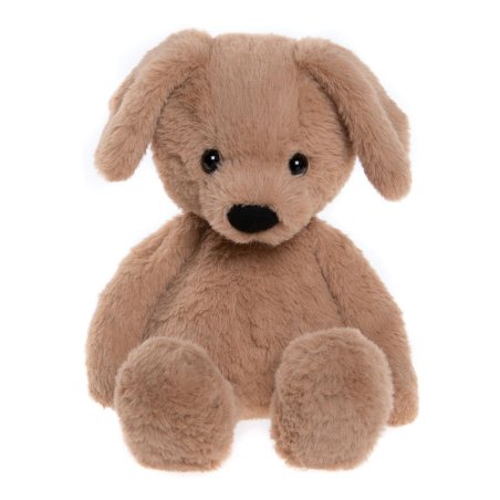Bear & Me by Charlie Bears Hundewelpe Ruff Puppy aus hellbrauem Plüsch mit schwarzen Knopfaugen