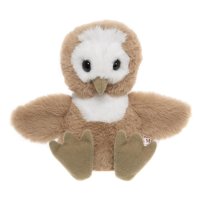 Bear & Me by Charlie Bears Eule Hoot Owl aus hellbraunem und weißem Plüsch mit schwarzen Knopfaugen