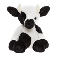 Bear & Me by Charlie Bears Kuh Buttercup Cow aus schwarz-weißem Plüsch mit weißen Hörner und schwarzen Hufen