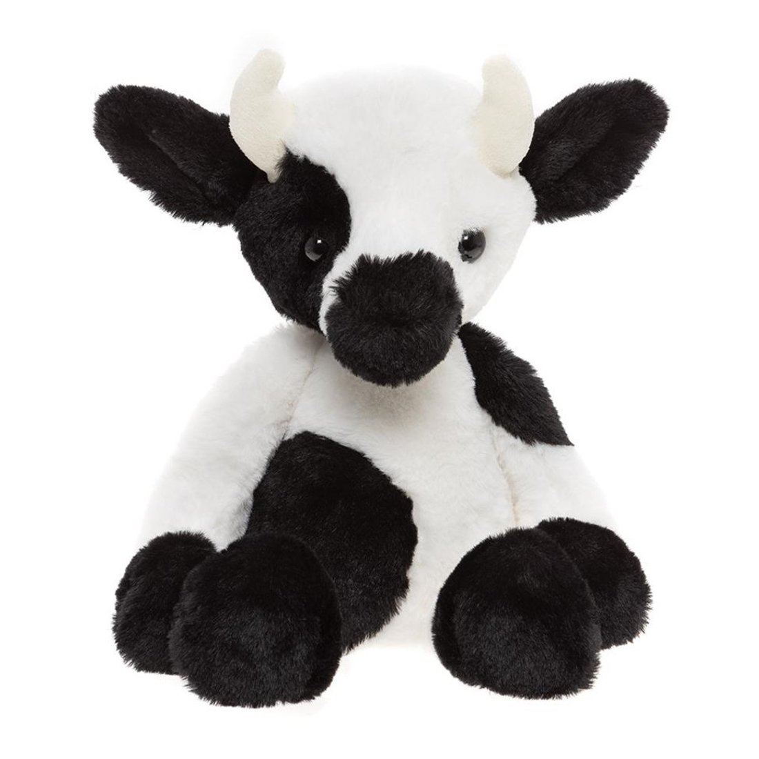 Bear & Me by Charlie Bears Kuh Buttercup Cow aus schwarz-weißem Plüsch mit weißen Hörner und schwarzen Hufen