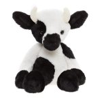 Bear & Me by Charlie Bears Kuh Buttercup Cow aus schwarz-weißem Plüsch mit weißen Hörner und schwarzen Hufen