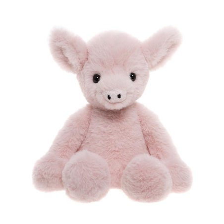 Bear & Me by Charlie Bears Schwein Truffles Piglet aus puderrosa Plüsch mit schwarzen Knopfaugen