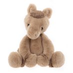Bear & Me by Charlie Bears Pferd Clip Clop Pony aus hellbrauem Plüsch mit schwarzen Knopfaugen