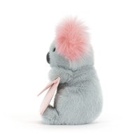 Jellycat Koala Bär mit Nachricht, Kuscheltier von der Seite