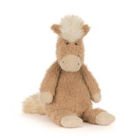 Jellycat Pferd Canterneight Pony aus hellbraunem Plüsch mit beiger Mähne und beigen Hufen