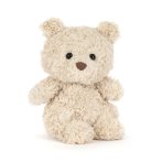 Jellycat Teddy Bär Bartholomew Bear Junior aus cremebeigem, leicht gelocktem Plüsch