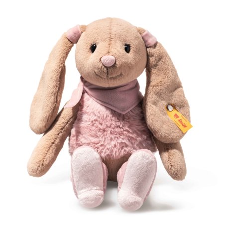 Steiff Friends Kuscheltier Hase Hoppie Cowgirl braun / rosa