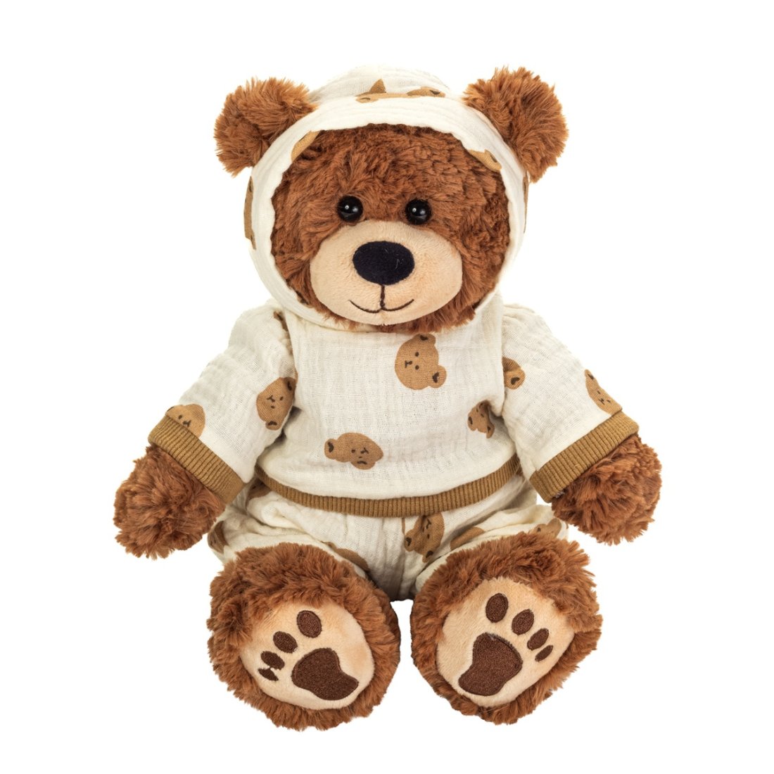 Hermann TEDDY Teddybär Leonie mit Schlafanzug, Vorderseite Kuscheltier