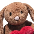 Steiff Friends Kuscheltier Hase Hoppie Love braun, Gesicht in Nahaufnahme