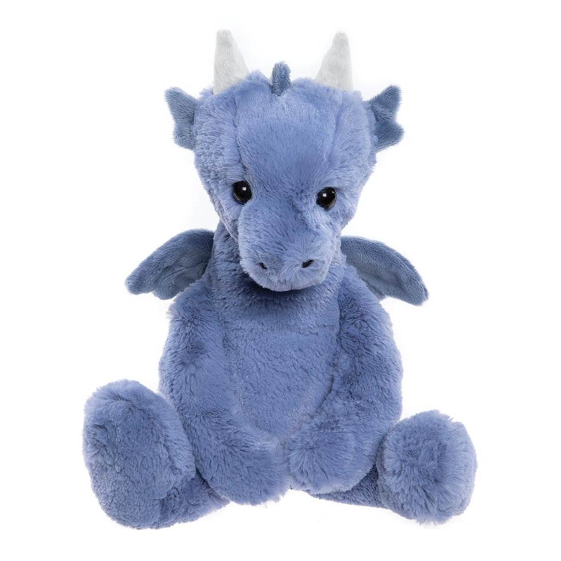 Bear & Me by Charlie Bears Drache Draco Denim Blue aus jeansblauem Plüsch mit schwarzen Knopfaugen