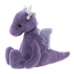 Kuscheltier Bear & Me by Charlie Bears Drache Draco Soft Lavender von der Seite