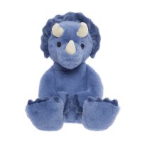 Bear & Me by Charlie Bears Triceratops Troy Denim Blue aus jeansblauem Plüsch mit schwarzen Knopfaugen
