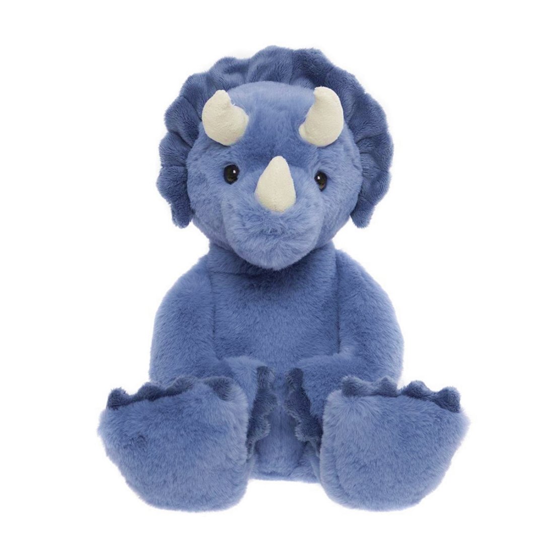 Bear & Me by Charlie Bears Triceratops Troy Denim Blue aus jeansblauem Plüsch mit schwarzen Knopfaugen