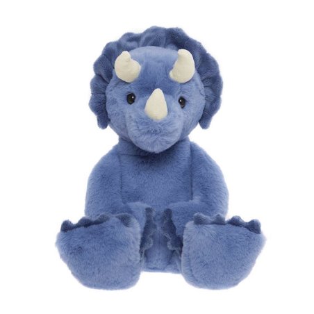 Bear & Me by Charlie Bears Triceratops Troy Denim Blue aus jeansblauem Plüsch mit schwarzen Knopfaugen