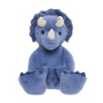 Bear & Me by Charlie Bears Triceratops Troy Denim Blue aus jeansblauem Plüsch mit schwarzen Knopfaugen