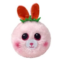 Ty Beanie Bouncer Hase Pouncey Bunny ist mit rosa Plüsch überzogen und hat lange Ohren