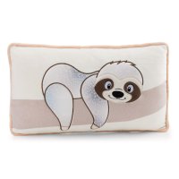 rechteckiges NICI Wild Winter Faultier Izzy Icetumbler Kissen, Vorderseite mit Applikation