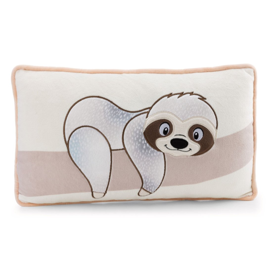 rechteckiges NICI Wild Winter Faultier Izzy Icetumbler Kissen, Vorderseite mit Applikation