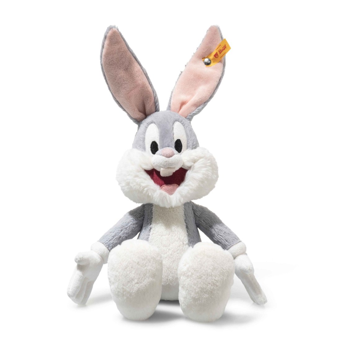Steiff Friends Looney Tunes Hase Bugs Bunny grau-weiß, Vorderseite Kuscheltier