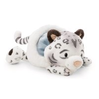 NICI Wild Winter Kuscheltier Schneeleopard Eleni Snowbell liegend