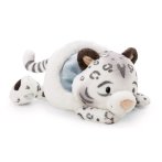 NICI Wild Winter Kuscheltier Schneeleopard Eleni Snowbell liegend