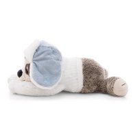 liegendes NICI Wild Winter Kuscheltier Faultier Izzy Icetumbler mit Mütze von der Seite