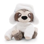 NICI Wild Winter Faultier Izzy Icetumbler mit Mütze, Vorderseite sitzendes Kuscheltier