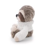 NICI Wild Winter Faultier Izzy Icetumbler, sitzendes Schlenkerkuscheltier von der Seite