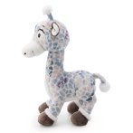 NICI Wild Winter Giraffe Winny Winterfur, stehendes Kuscheltier von der Seite