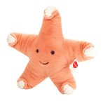 Hermann TEDDY Herzekind Kuscheltier Seestern Fluffy, Vorderseite aus pfirsichrosa Plüsch