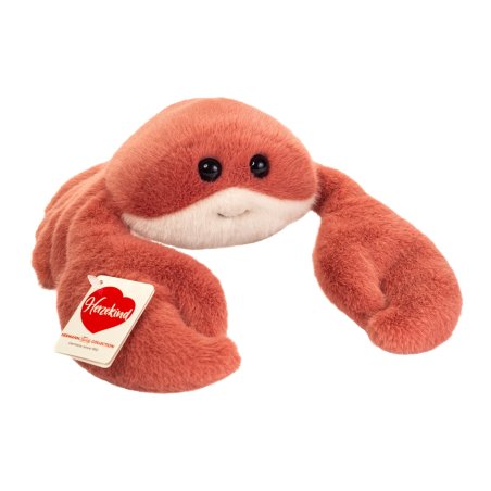 Hermann TEDDY Herzekind Kuscheltier Krabbe Kiko aus apricotorangem und weißem Plüsch