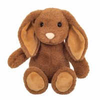 Hermann TEDDY Herzekind Kuscheltier Hase Cara aus dunkelbraunem Plüsch